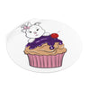 Purple Diamond Cupcake On Round Vinyl Stickers