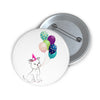 Diamond Holding Birthday Balloons On Custom Pin Buttons