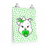 Green Animal Print Baby Diva Premium Matte vertical posters