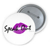 Speak Out Purple Lips Custom Pin Buttons