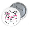 Pink Diamond Wearing Pink Glasses On Custom Pin Buttons