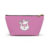 High IQ Diamond Wearing Pink Glasses On Pink Accessory Pouch w T-bottom