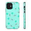 Diamond Bone Confetti Turquoise Tough Cases