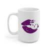 Purple Diamond Lips On Ceramic Mug 15oz