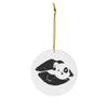 Black Mumbles Lips Ceramic Ornaments