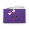 Pink Diamond Face On Purple Clutch Bag