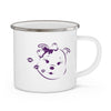 Purple Diamond Blowing Kisses On Enamel Camping Mug