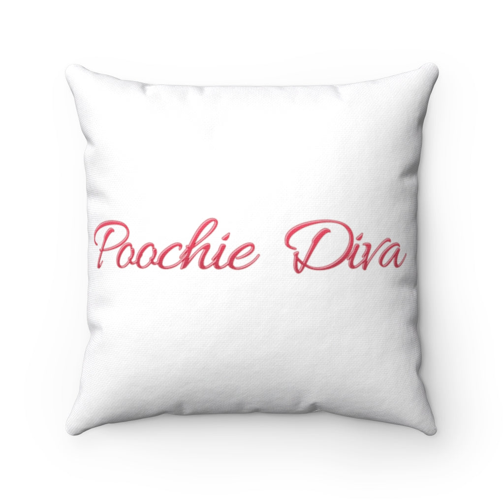 Poochie Diva Spun Polyester Square Pillow