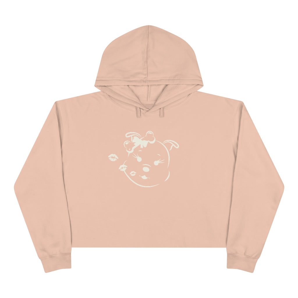 Diamond's Blowing White Kisses Crop Hoodie
