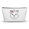 Pink Diamond On White Accessory Pouch w T-bottom