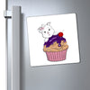 Purple Diamond Cupcake On Magnets