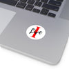 Oversized &quot;I&quot; Cursive LIVE On White Round Vinyl Stickers