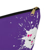 Diamond Face Splash On Purple Accessory Pouch w T-bottom