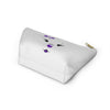 Purple Diamond Face On White Accessory Pouch w T-bottom