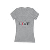 I LIVE Women&#39;s Jersey Short Sleeve Deep V-Neck Tee