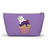 Diamond On Purple Frosted Cupcake On Lavender Accessory Pouch w T-bottom