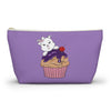 Diamond On Purple Frosted Cupcake On Lavender Accessory Pouch w T-bottom