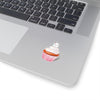 Vanilla With Sprinkles Diamond Cupcake On Kiss-Cut Stickers