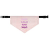 Keep Calm and Wag On Pink Pet Bandana Collar