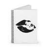 Black Mumbles Lips On Spiral Notebook - Ruled Line