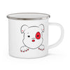 Flip For Her Lips Mumbles Showing Paws On Enamel Camping Mug