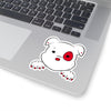 Red Mumbles Showing Paws On Kiss-Cut Stickers