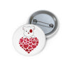 Mumbles Glitter Hearts Custom Pin Buttons