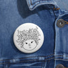 Custom Diamond Paw Print Afro Pin Buttons