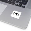 Live Life Speaking Out With Activist Shouting On Square Vinyl Stickers