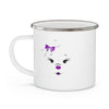 Diamond&#39;s Face Rocking Purple On Enamel Camping Mug