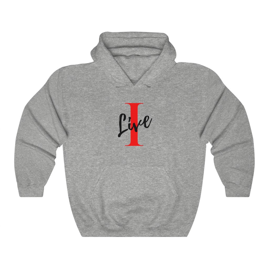 Oversized "I" LIVE On Unisex Heavy Blend™ Hooded Sweatshirt
