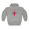 Oversized &quot;I&quot; LIVE On Unisex Heavy Blend™ Hooded Sweatshirt