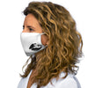 Black Mumbles Lips On Snug-Fit Polyester Face Mask