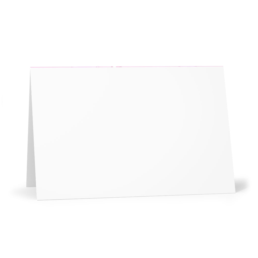 Personalized Yellow Diamond Head On Pinkish Greeting Cards (7 pcs)