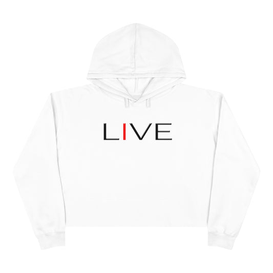 Oversized "I" LIVE On Crop Hoodie