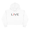 Oversized &quot;I&quot; LIVE On Crop Hoodie