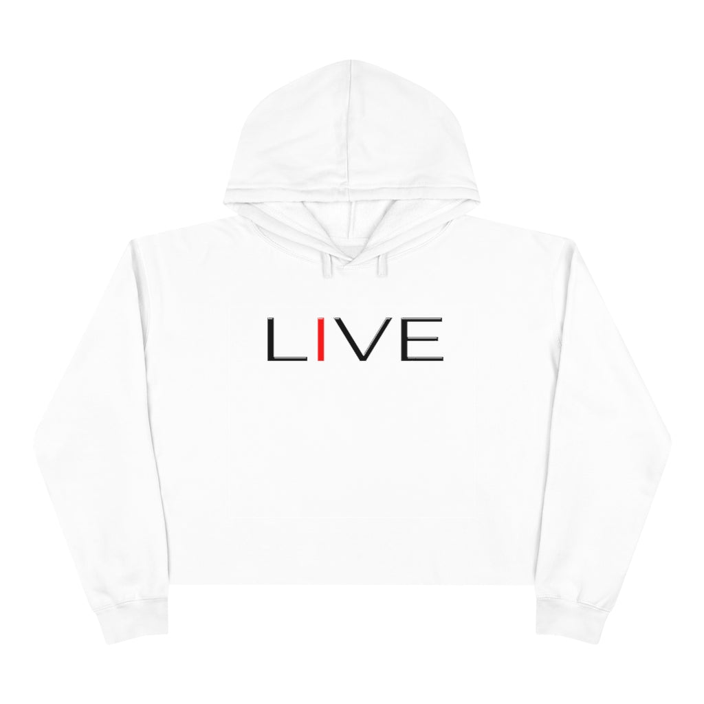 Oversized "I" LIVE On Crop Hoodie