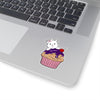 Purple Diamond Cupcake On Kiss-Cut Stickers