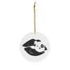 Black Mumbles Lips Ceramic Ornaments