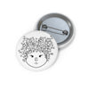 Custom Diamond Paw Print Afro Pin Buttons