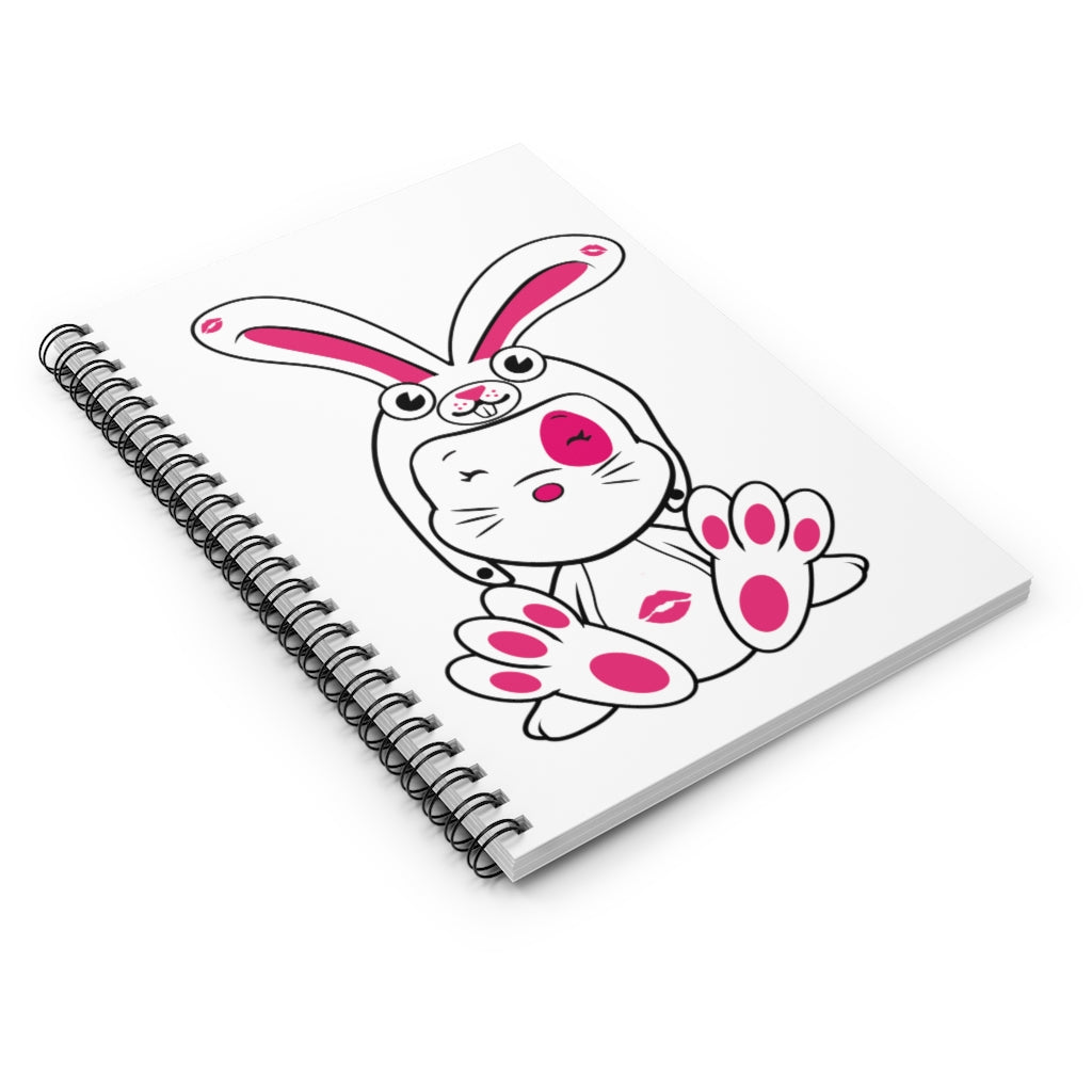Mumbles Wearing a Bunnysuit On Spiral Notebook - Ruled Line