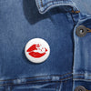 Red Diamond Lips On White Custom Pin Buttons