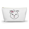 Pink Diamond On White Accessory Pouch w T-bottom