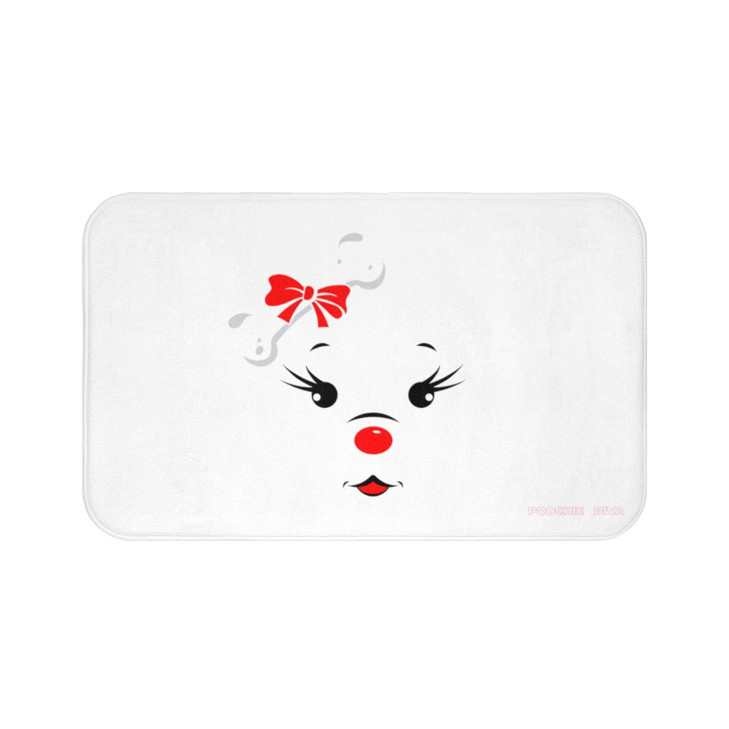 Red Diamond Face Bath Mat