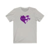 Poochie Diva Purple Heart On Unisex Jersey Short Sleeve Tee