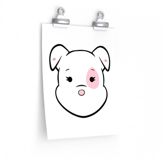 Rare Pink Mumbles On Premium Matte vertical posters