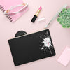 Pink Diamond Splash On Black Clutch Bag