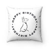 Poochie Diva Happy Birthday On Spun Polyester Square Pillow