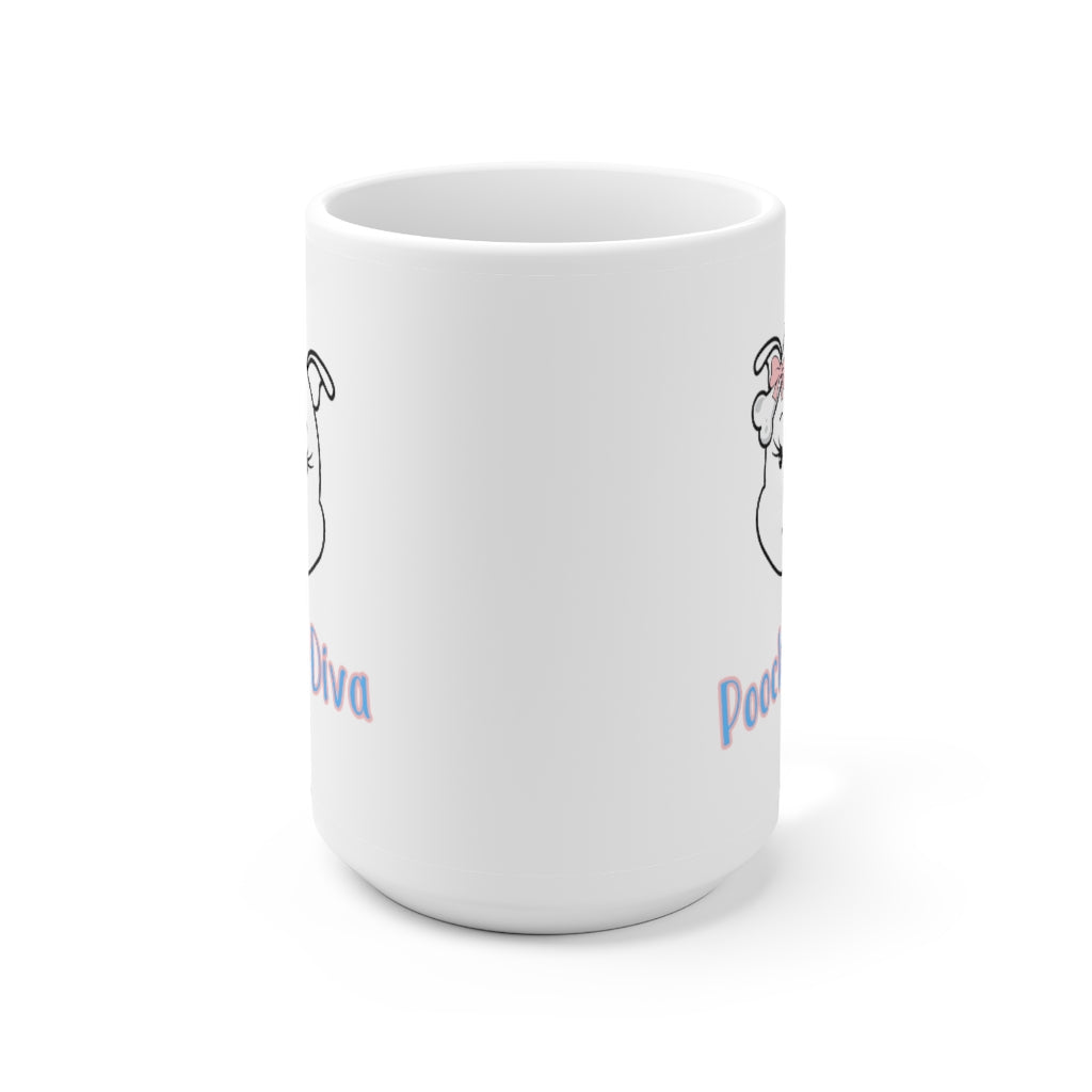Poochie Diva's Pink Diamond On Ceramic Mug 15oz