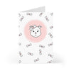 Pink Diamond Bone Confetti Greeting Cards (7 pcs)